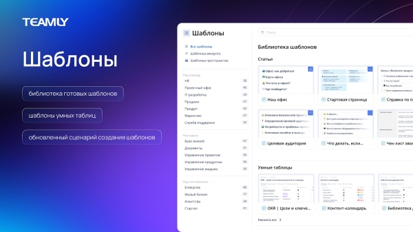 TEAMLY представил обновленную версию: платформа позволит управлять проектами и автоматизировать работу отделов